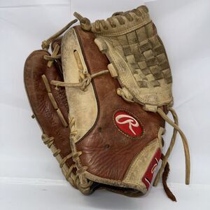 Rawlings Vintage Leather Baseball Glove Brown Quality Mitt Sports Equipment